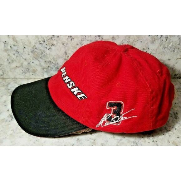 Team Penske #3 Helio #6 Sam Hornish Jr. 2004 Red Embroidered Baseball Hat ADJUST - Picture 2 of 5